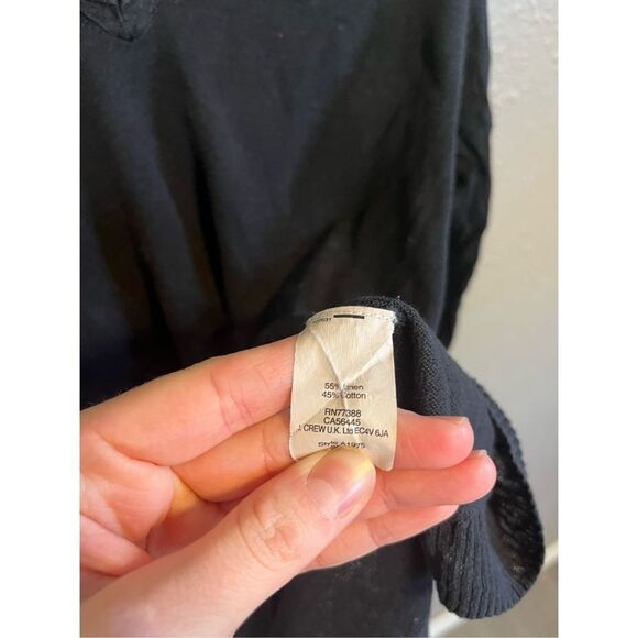 Madewell Black Linen Lightweight Long Sleeve Size Small - Picture 3 of 3